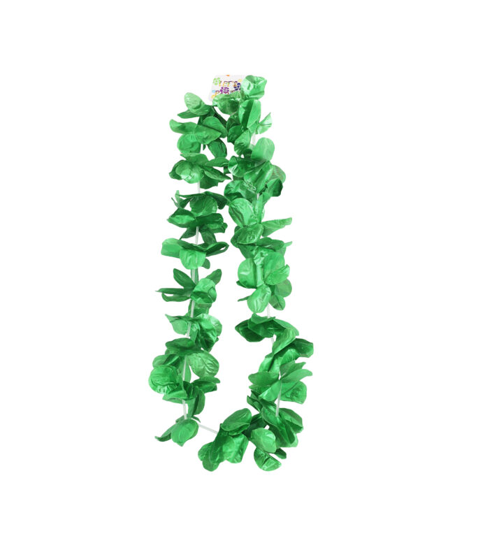 Green Metallic Flower Lei Looksharpstore