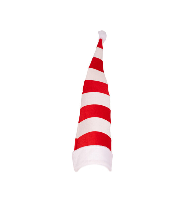 Long Red White Striped Santa Hat X Cm Looksharpstore