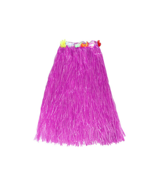 Long hula skirt with flower in pink colour in size of 80cm