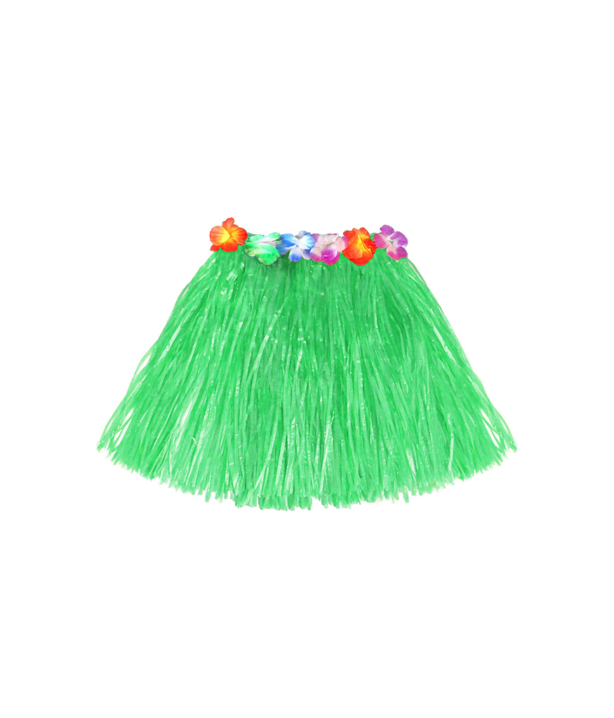 Green Short Hula Skirt 40cm | LookSharpStore