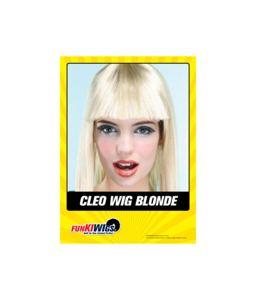 Cleopatra straight wig in platinum blonde colour