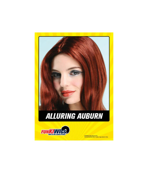 Alluring auburn female wig