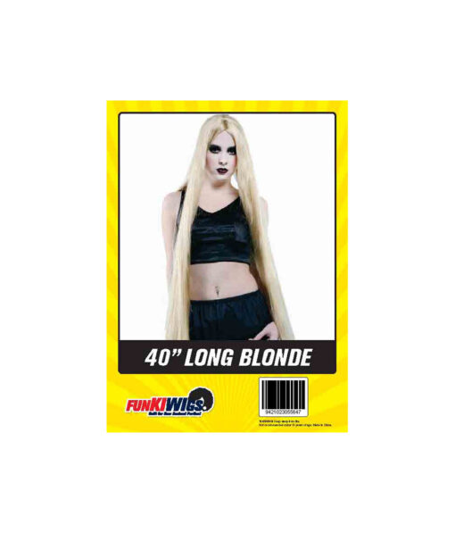 Long blonde wig of 1m length