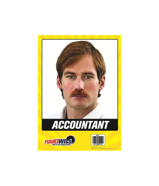 The accountant moustache in orange/brown