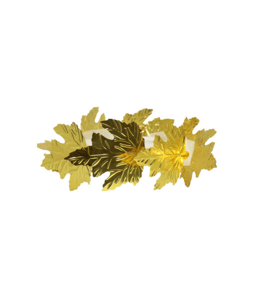 Roman laurel wreath headband in metallic gold and leaf design
