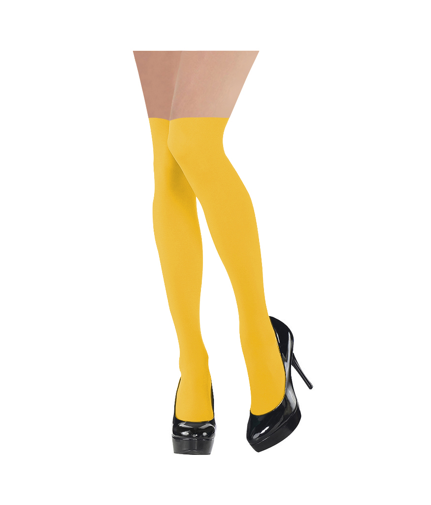 Neon Footless Tights Yellow – Party Costumes NZ