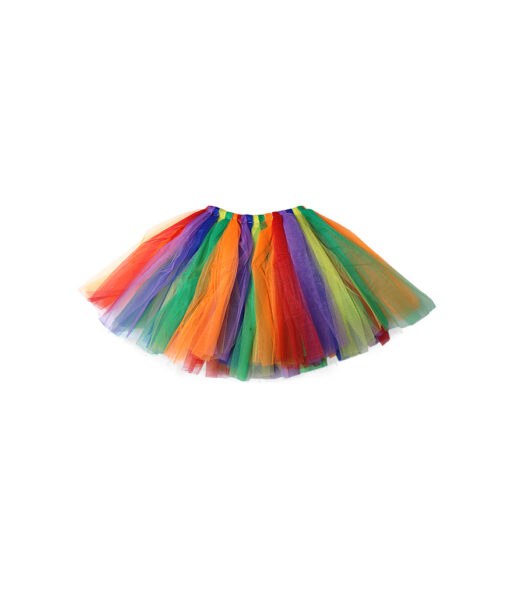 Tutu in mixed rainbow colour of Red, orange, yellow, green, blue, indigo and violet and size of 40cm