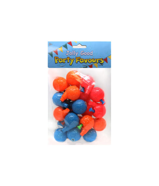 Mini football water gun in orange, blue and red colour party favour coming in pack of 20