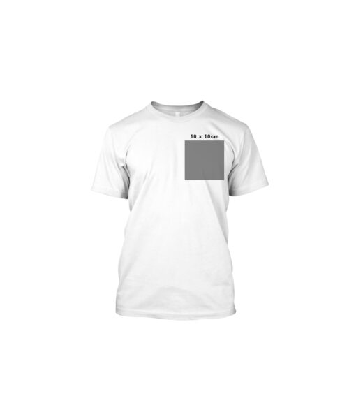 T-Shirt with front print in size 10cm x 10cm