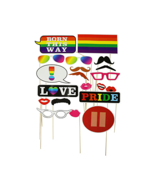 Rainbow pride party photo props