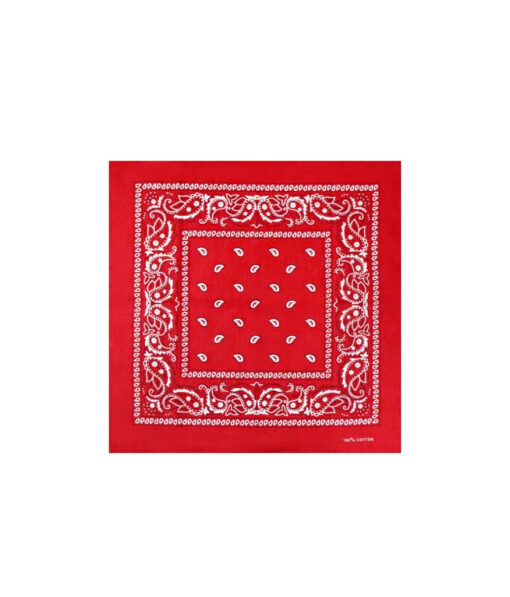 Red bandana in cotton material