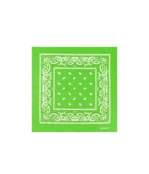 Lime green bandana in cotton material