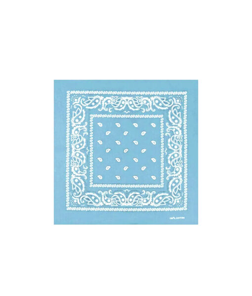 Light blue bandana in cotton material