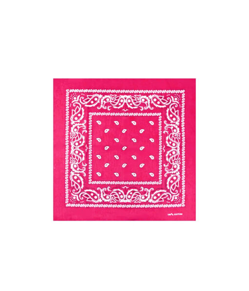 Hot pink bandana in cotton material