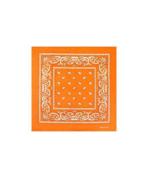 Orange bandana in cotton material