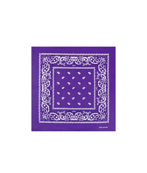 Purple bandana in cotton material