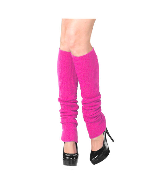 Hot pink fuzzy leg warmers