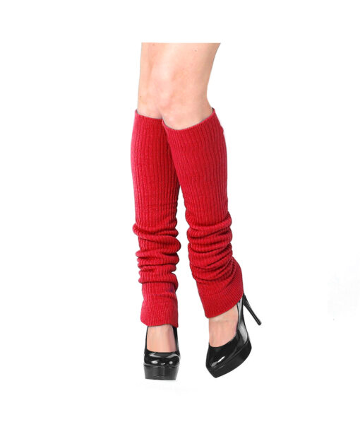 Red leg warmers in pack of 2