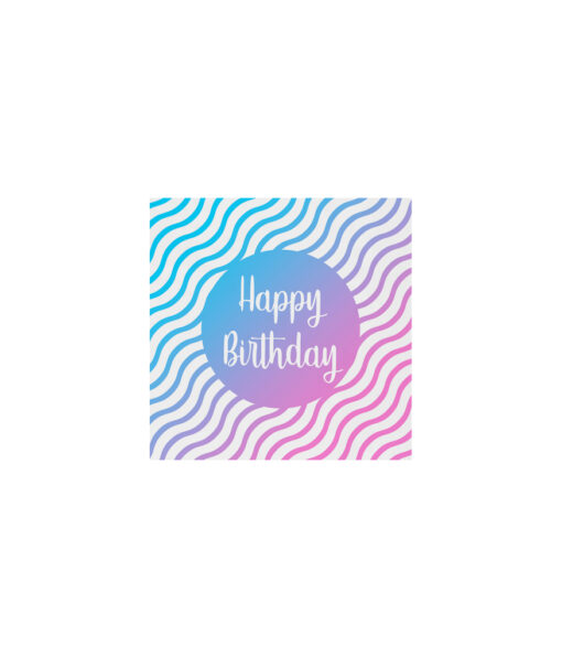 Small Happy Birthday Paper Napkins 20pk