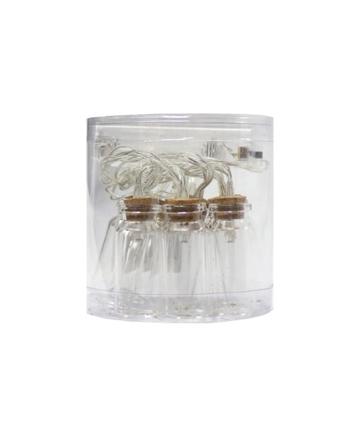 Warm white LED lights in little bottle design in pack of 10