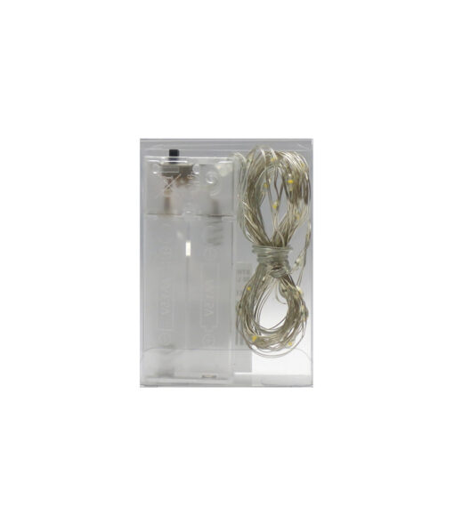 Warm white seed lights with silver wire design coming in pack of 30 LEDs and 3m length