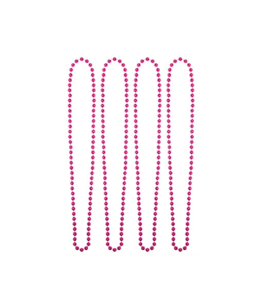 Hot pink bead necklaces coming in pack of 4