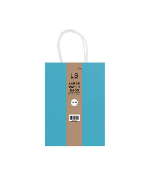 Large paper bag with light blue colour coming in pack of 2