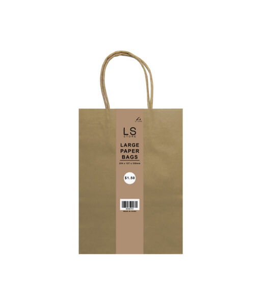 Large paper bag with natural brown colour coming in pack of 2