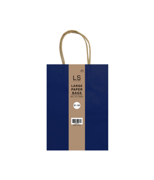 Large paper bag with dark blue colour coming in pack of 2