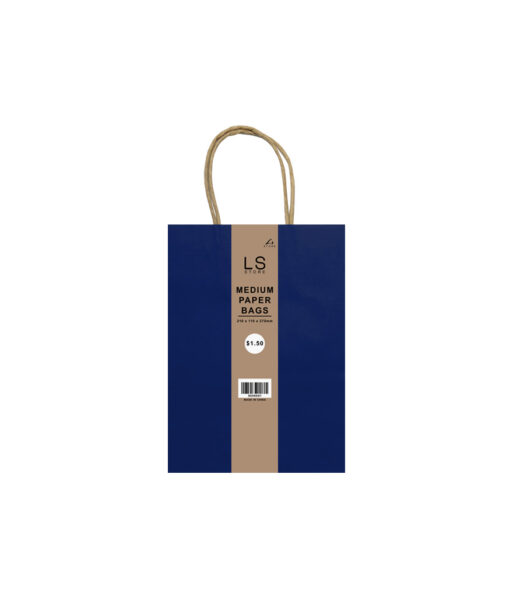 Medium paper bag with dark blue colour coming in pack of 3