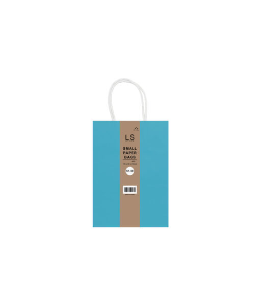 Small paper bags in natural blue colour in pack of 4