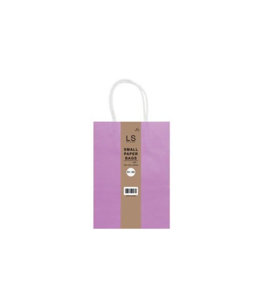 Small paper bags in natural purplish pink colour in pack of 4