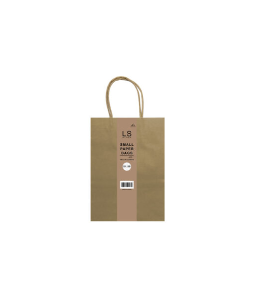 Small paper bags in natural brown colour in pack of 4