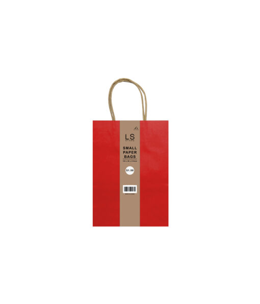 Small paper bag with red colour coming in pack of 4