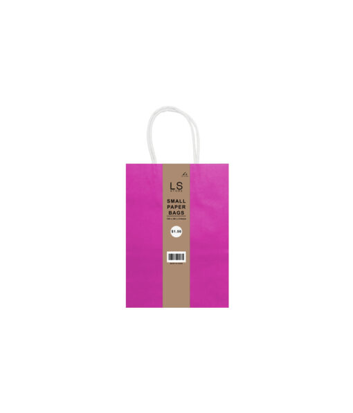 Small paper bag with hot pink colour coming in pack of 4