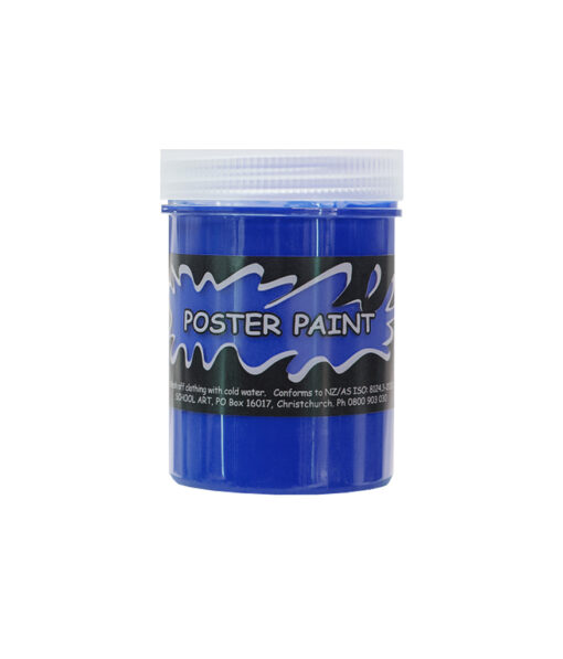 Blue poster paint for DIY art and posters coming in 125ml tub