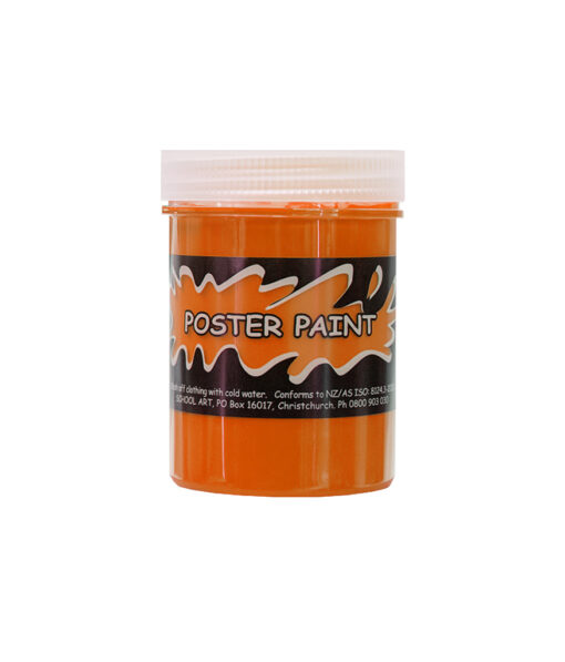 Orange poster paint for DIY art and posters coming in 125ml tub