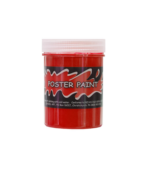 Red poster paint for DIY art and posters coming in 125ml tub