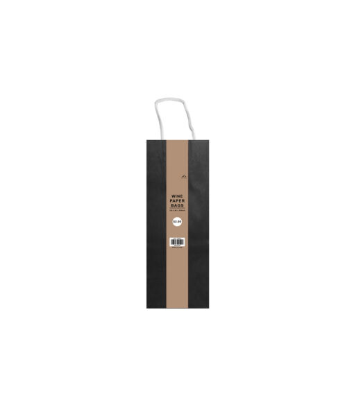 Wine paper bag with black colour coming in pack of 2