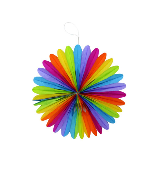 Colorful rainbow decoration with strap