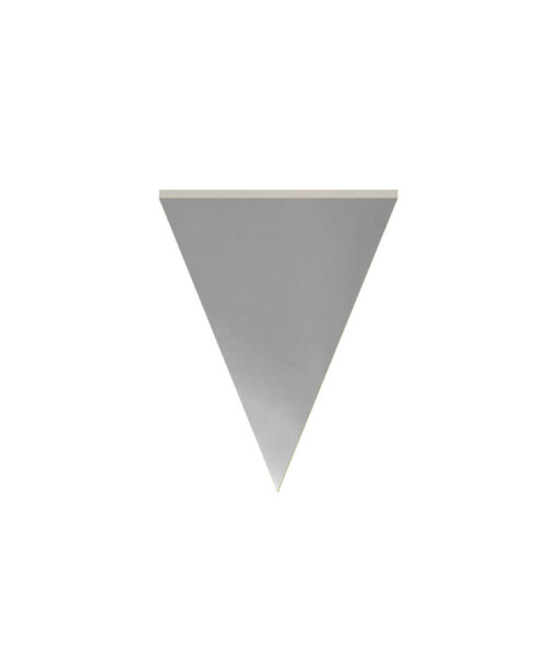 Metallic silver flag bunting in length of 10m