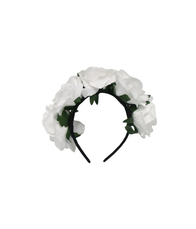 Jumbo Rose Headband White – Looksharpstore