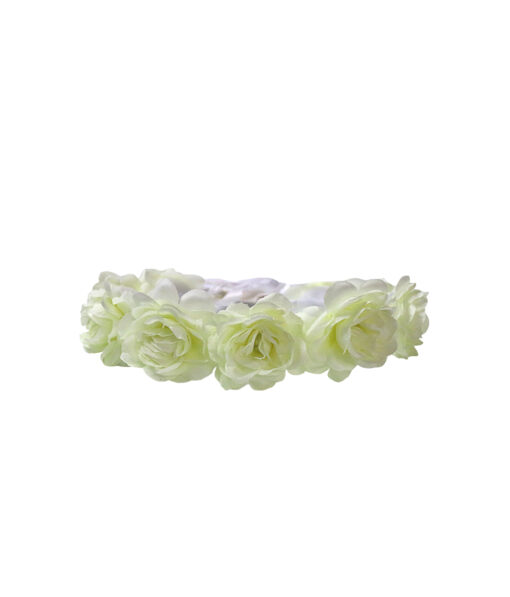 Natural large cream white flower headband crown