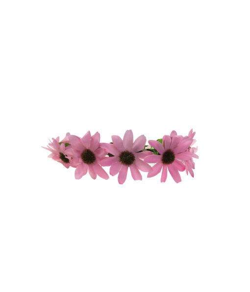 Natural large pink flower headband crown