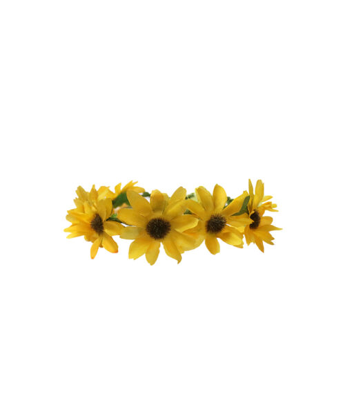 Natural sunflower headband crown