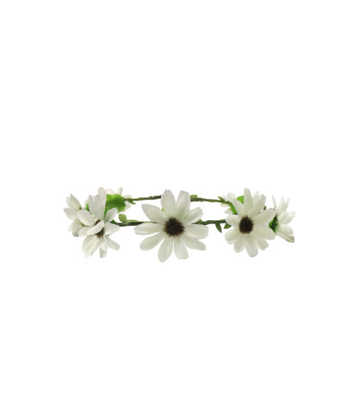Natural white colour flower headband crown