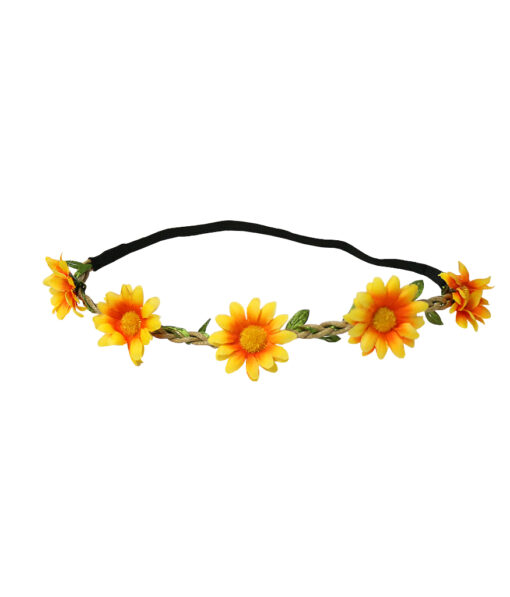 Natural sunflower headband crown