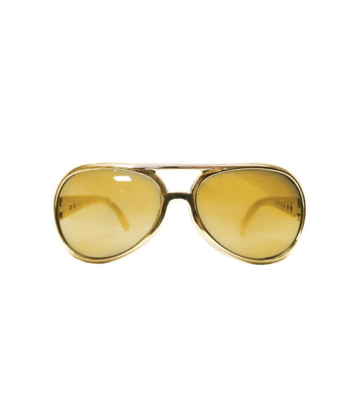 Gold aviator party glasses with gold tinted lenses