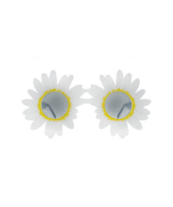 Yellow glasses with daisy petal design