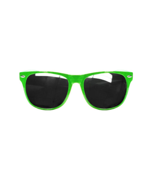 Green glasses with dark tinted lens